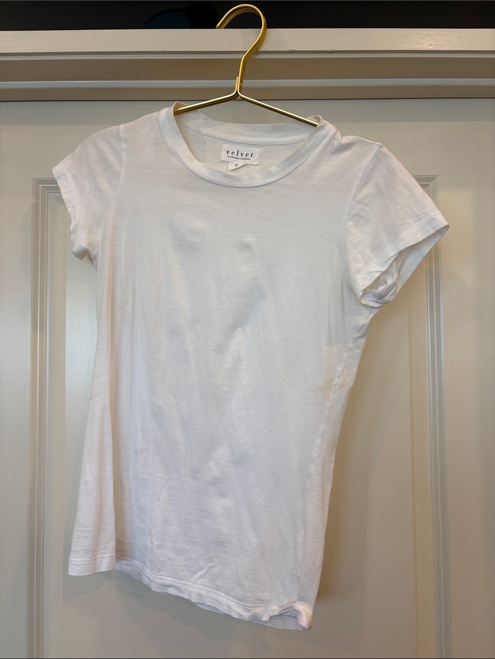 Velvet White Short-Sleeve Crewneck Tee